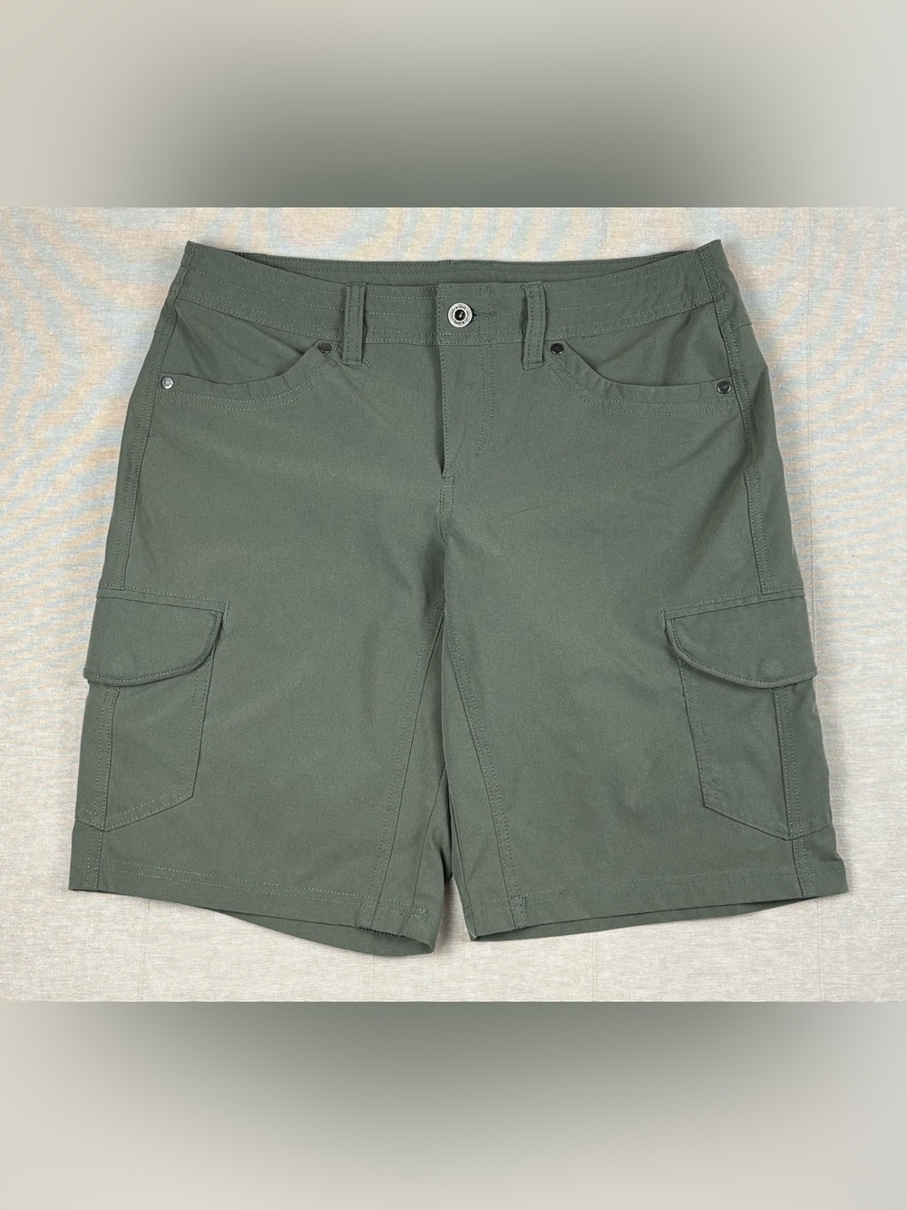 KÜHL Women’s Olive Hiking Cargo Shorts Size 6 Outdoor Performance Stretch